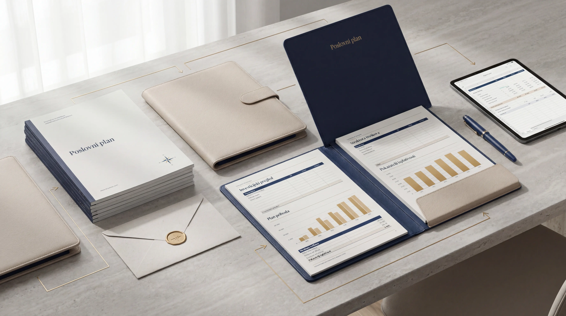 Business plans for financing with financial projections and supporting documentation