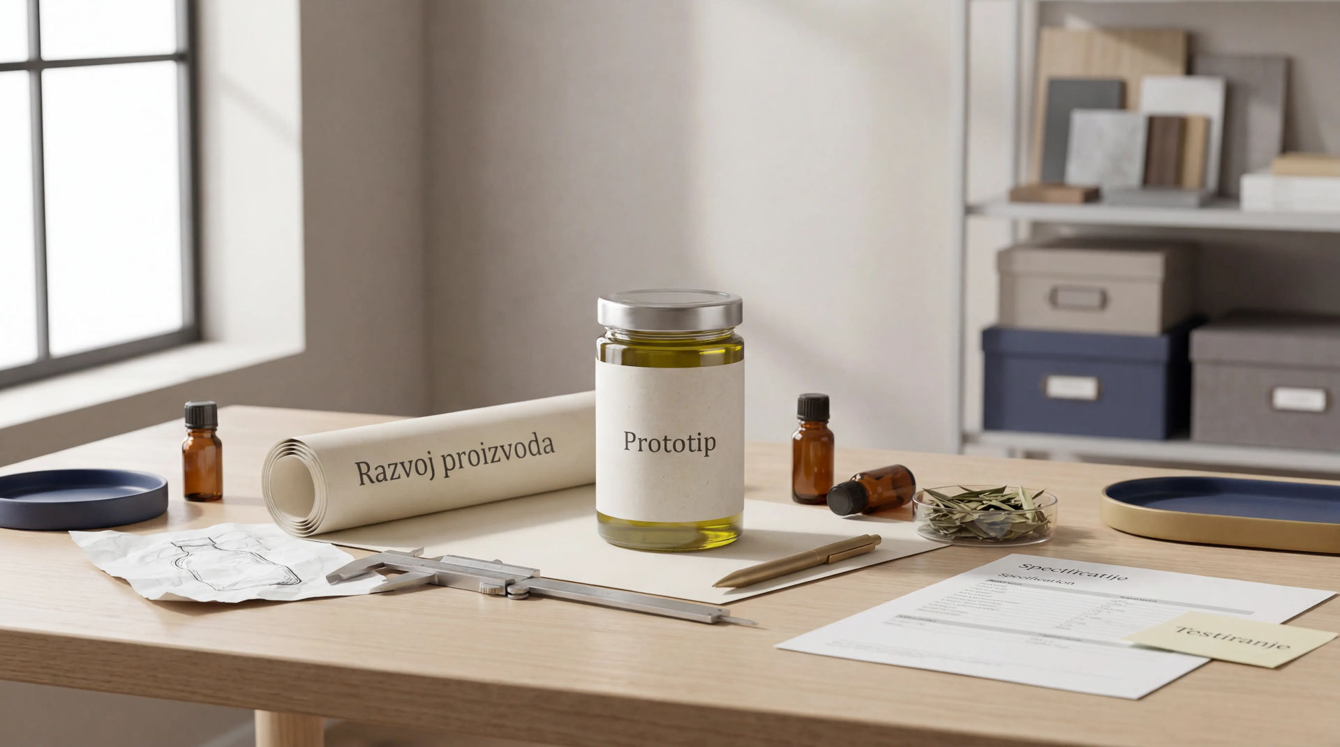Product development from prototype to specification and testing